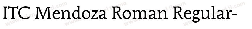 ITC Mendoza Roman Regular字体转换
